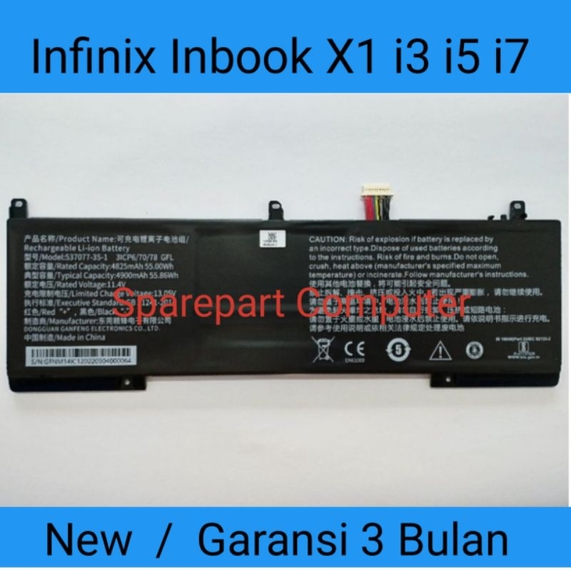 Baterai Battery Infinix Inboox x1 x1 pro 537077-3S i3 i5 i7 original