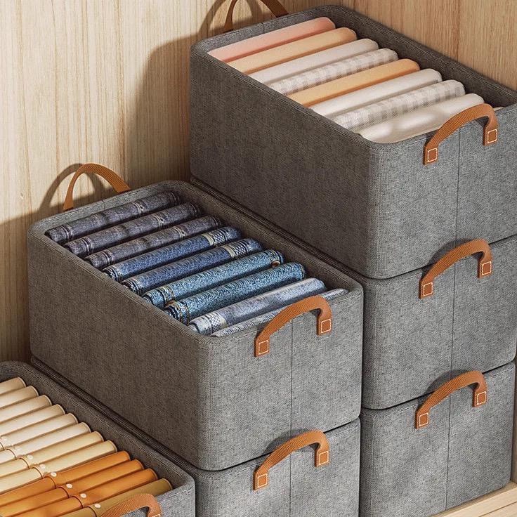 kotak penyimpanan pakaian organizer keranjang pakaian bayi tempat baju household foldable cationic b