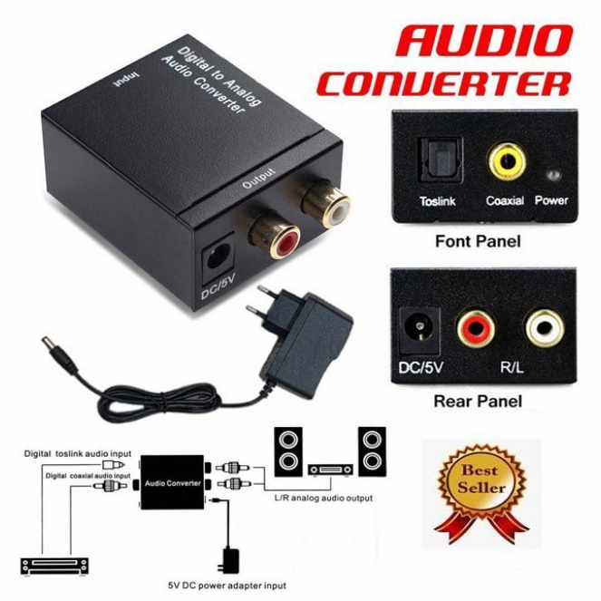 Converter Digital to analog audio converter tos optical  converter digital to analog  audio to digit
