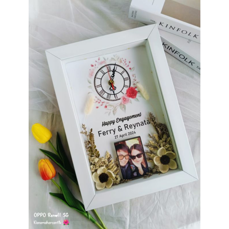 Mahar Pernikahan Murah Mahar Pernikahan Rustic Flower in Frame Frame Rustic 3D Kado Wedding Kado Wis
