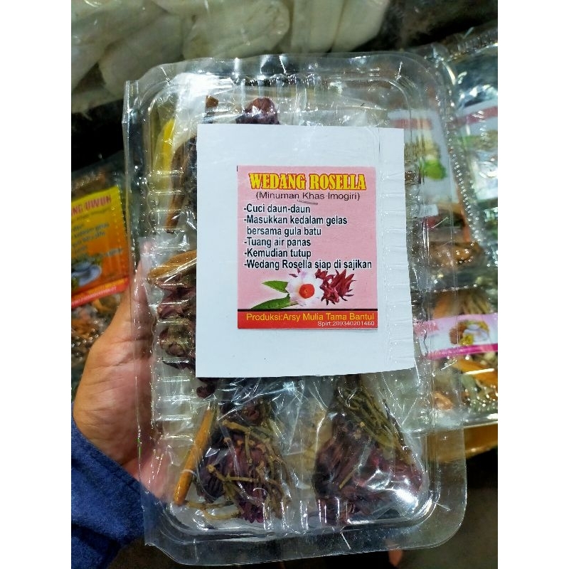 

wedang Rosela komplit - minuman herbal - wedang Imogiri - Rosella tea - tinggi antioksidan - mencegah kanker - cocok untuk program diet - menurunkan kolesterol