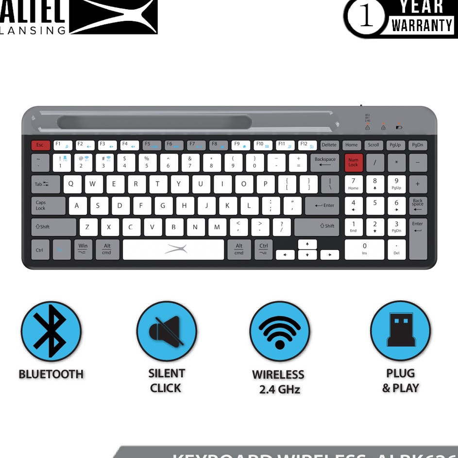 Altec Lansing Keyboard Dual Mode WirelessBluetooth ALBK6268