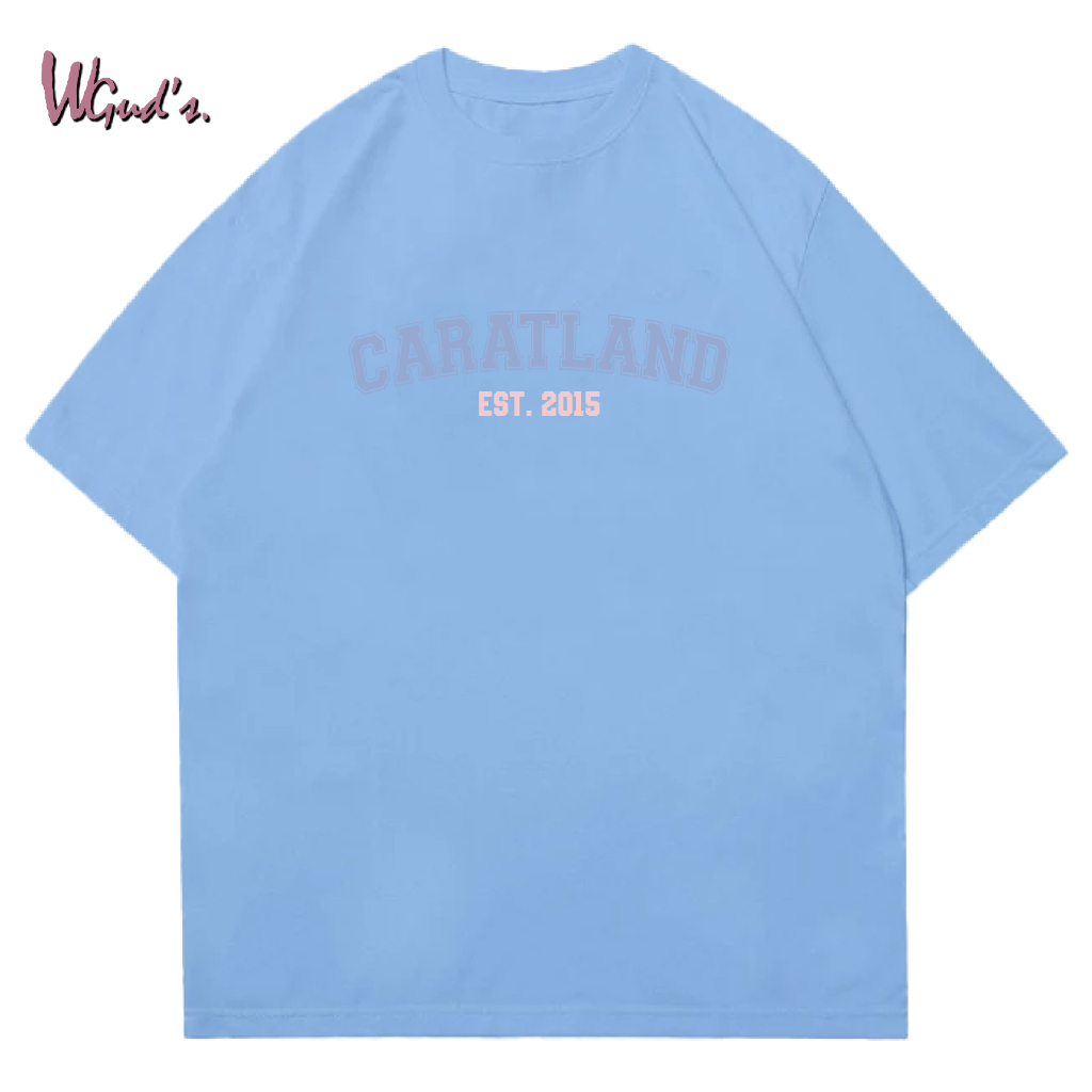 WGUD'S Cotton Combed 30S T-shirt CARAT LAND [sablon DTF] Unisex Pria & Wanita *PREMIUM QUALITY*-BABY BLUE