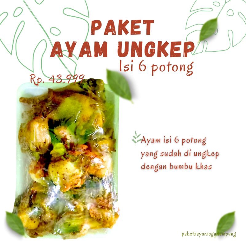 

(paket sayur) ayam ungkep isi 6 potong