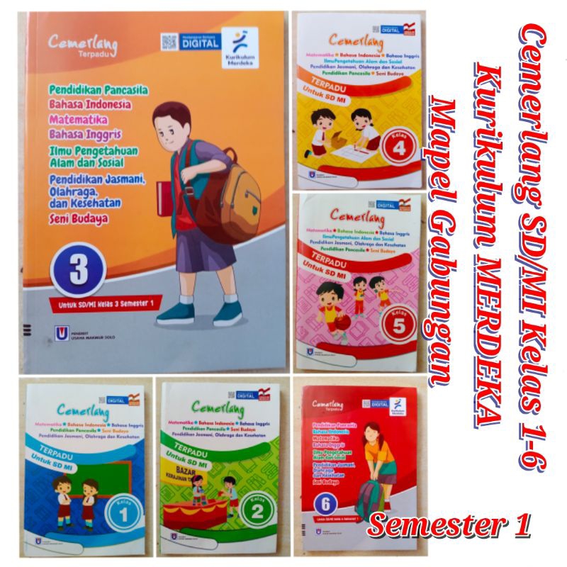 LKS Cemerlang Gabungan SD Kelas 1 Semester 1 Kurikulum Merdeka Modul Cemerlang Siswa SD 1 dilengkapi