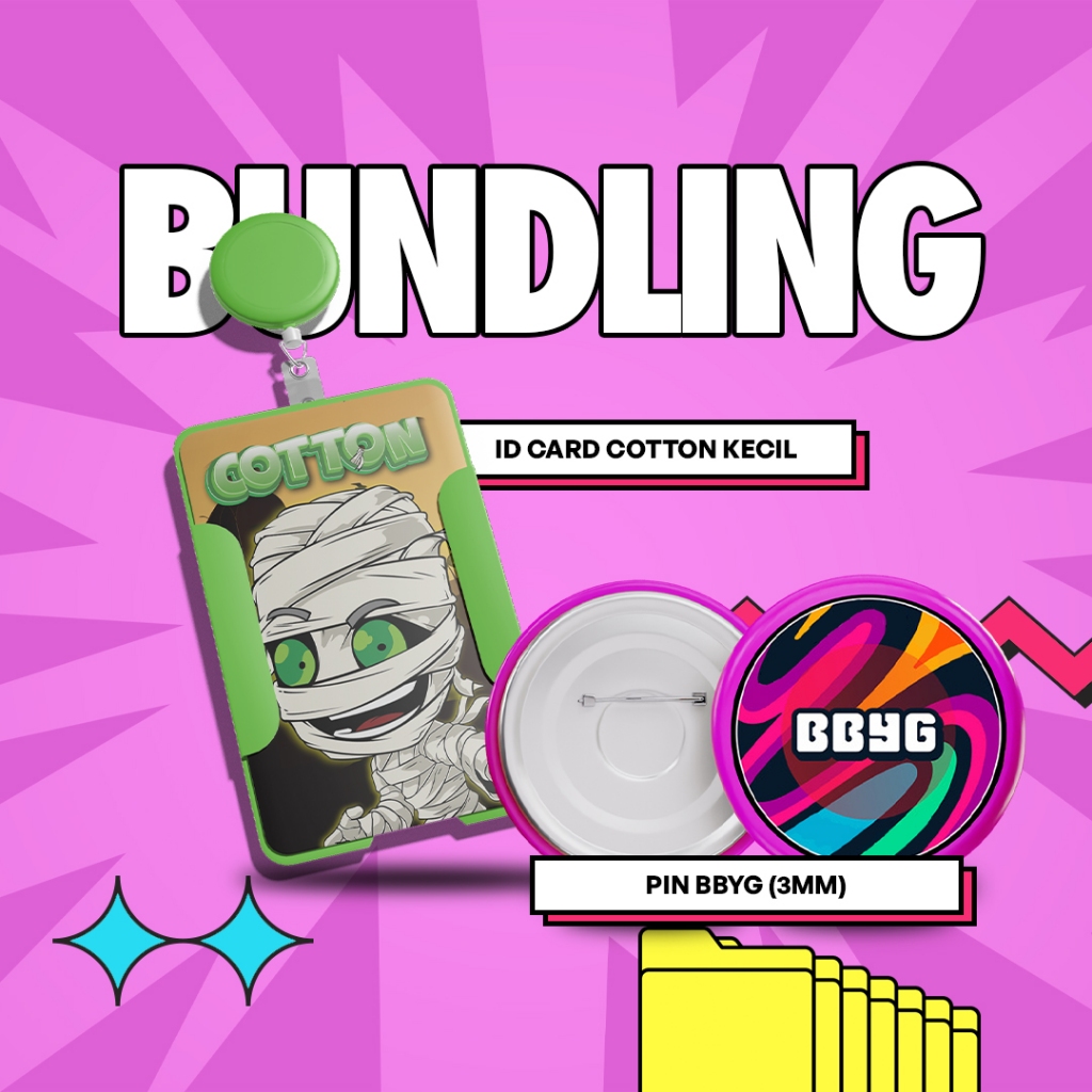 

[PAKET BUNDLING] ID Card COTTON Ukuran Kecil + Pin Model BBYG Ukuran 3mm