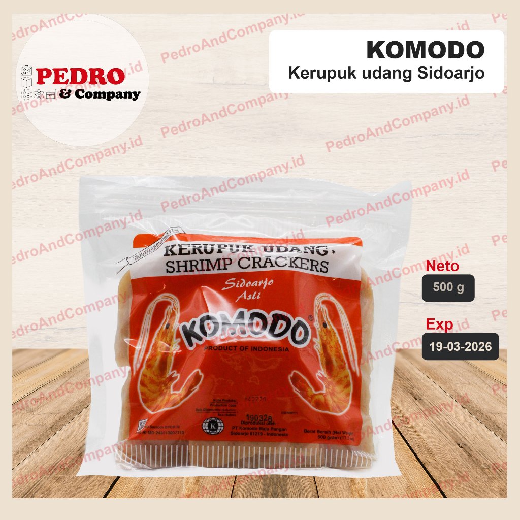 

Komodo kerupuk udang shrimp crackers 500 gram mentah krupuk