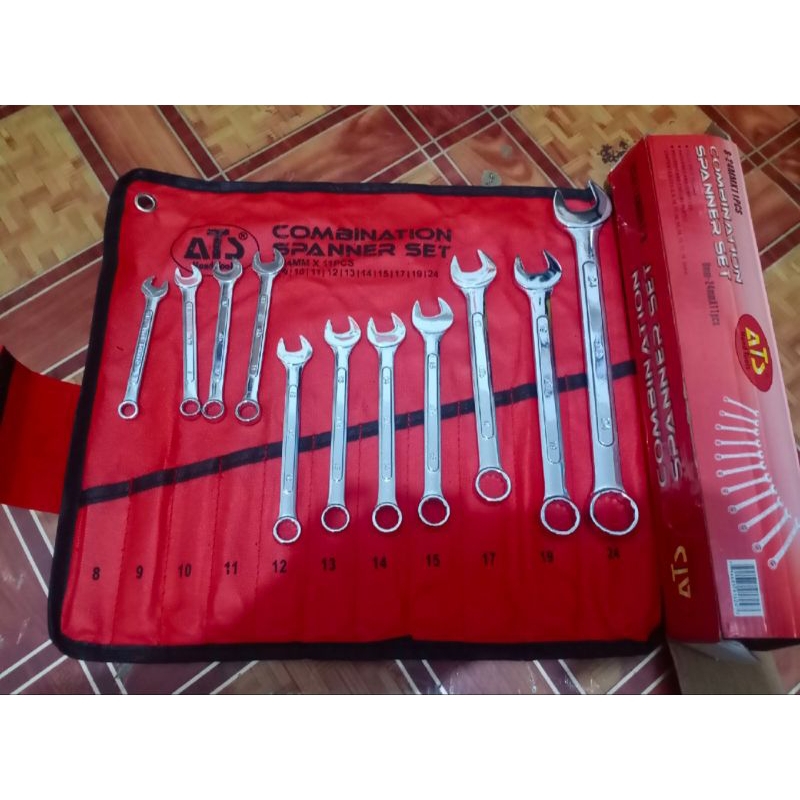 Kunci Ring Pas Set ATS 11 - 14pcs 8mm - 32mm