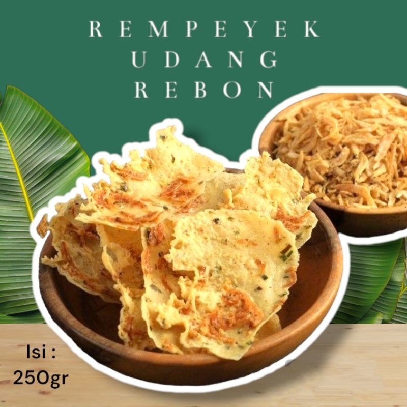 

Rempeyek Udang Rebon/Makanan siap saji / siap makan / enak dan renyah /isi 250gr