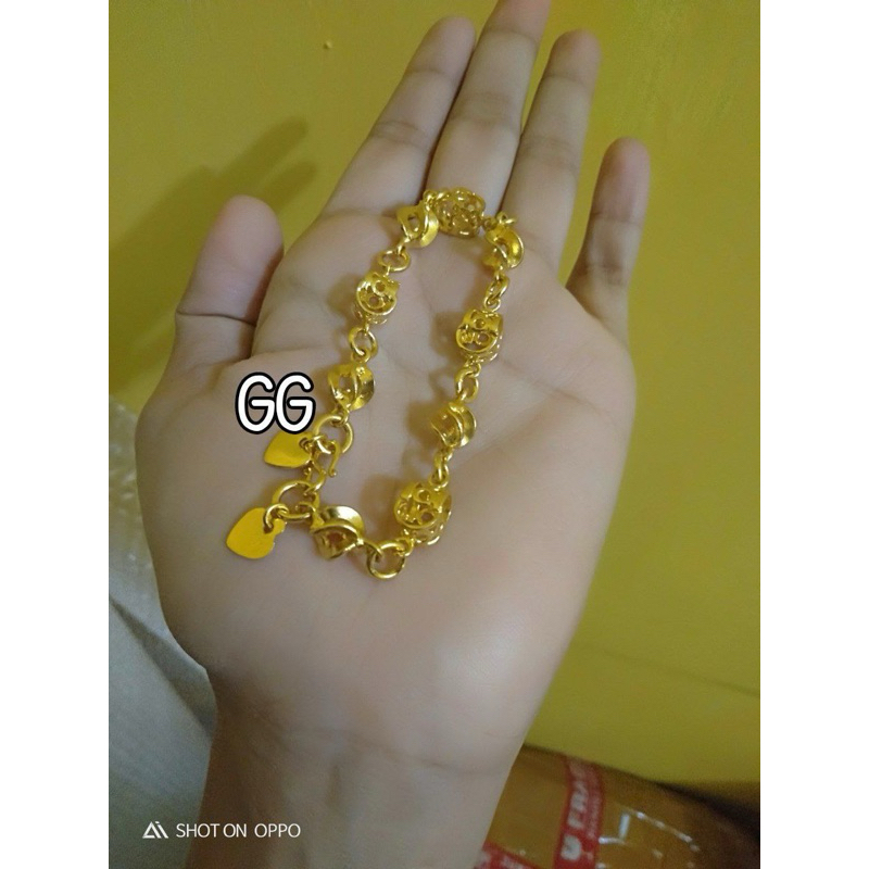 Gelang motif belimbing 24k (pengganti emas asli 24karat)