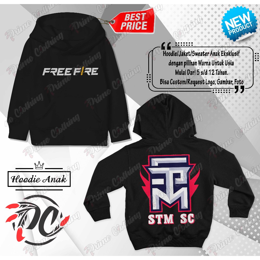 Hoodie Anak Jaket Sweater Anak Laki-laki/Perempuan Freefire STM SC