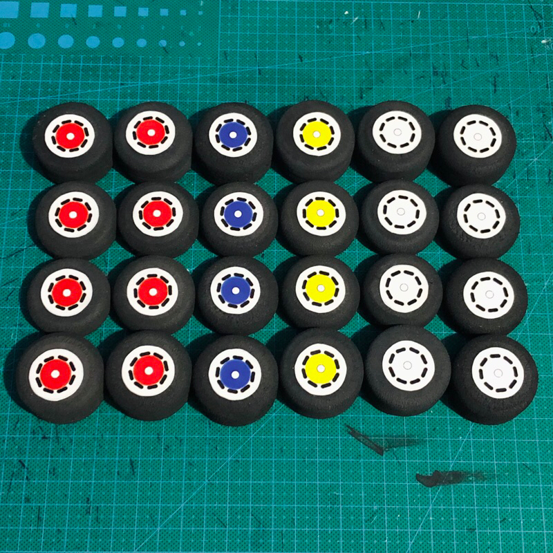 Roda Miniatur Bus dan Truk DM 2,5cm (1set)