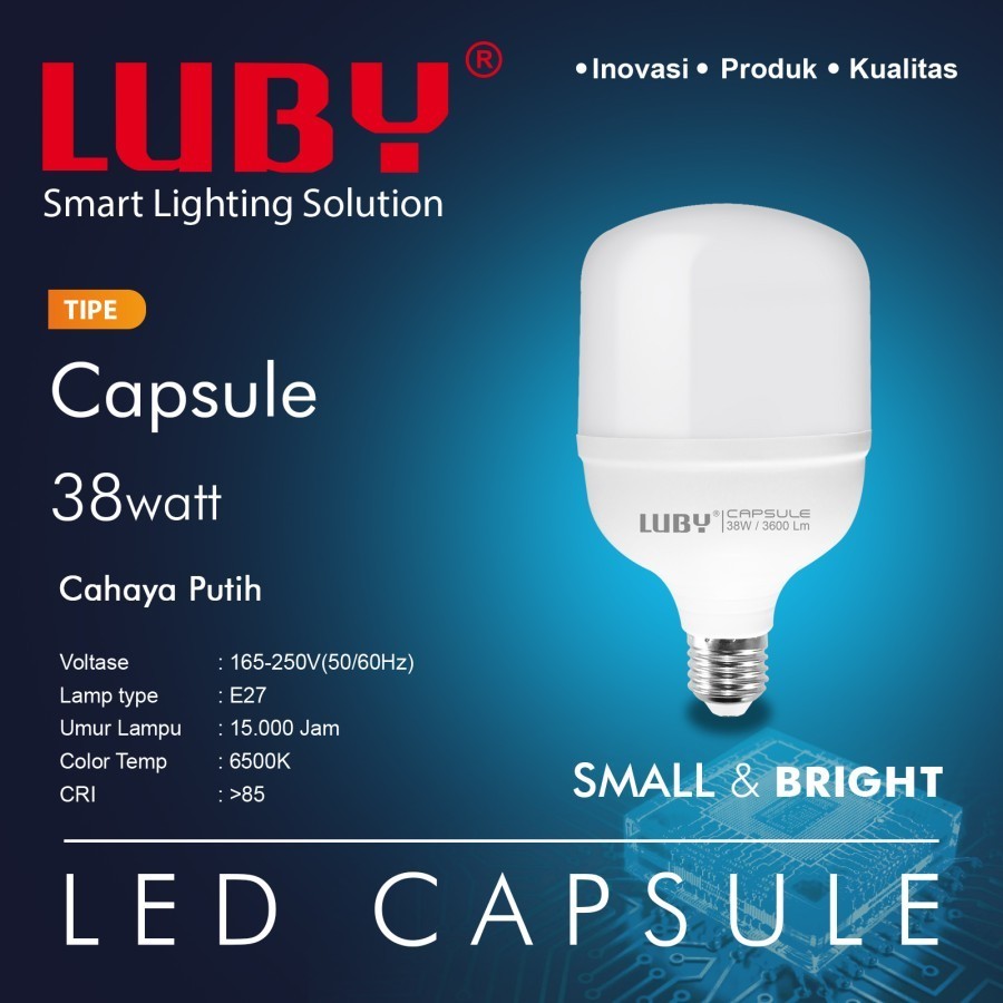 Luby Lampu LED 38W/Bohlam LED Merk Luby 38 Watt/LED Luby 38 watt