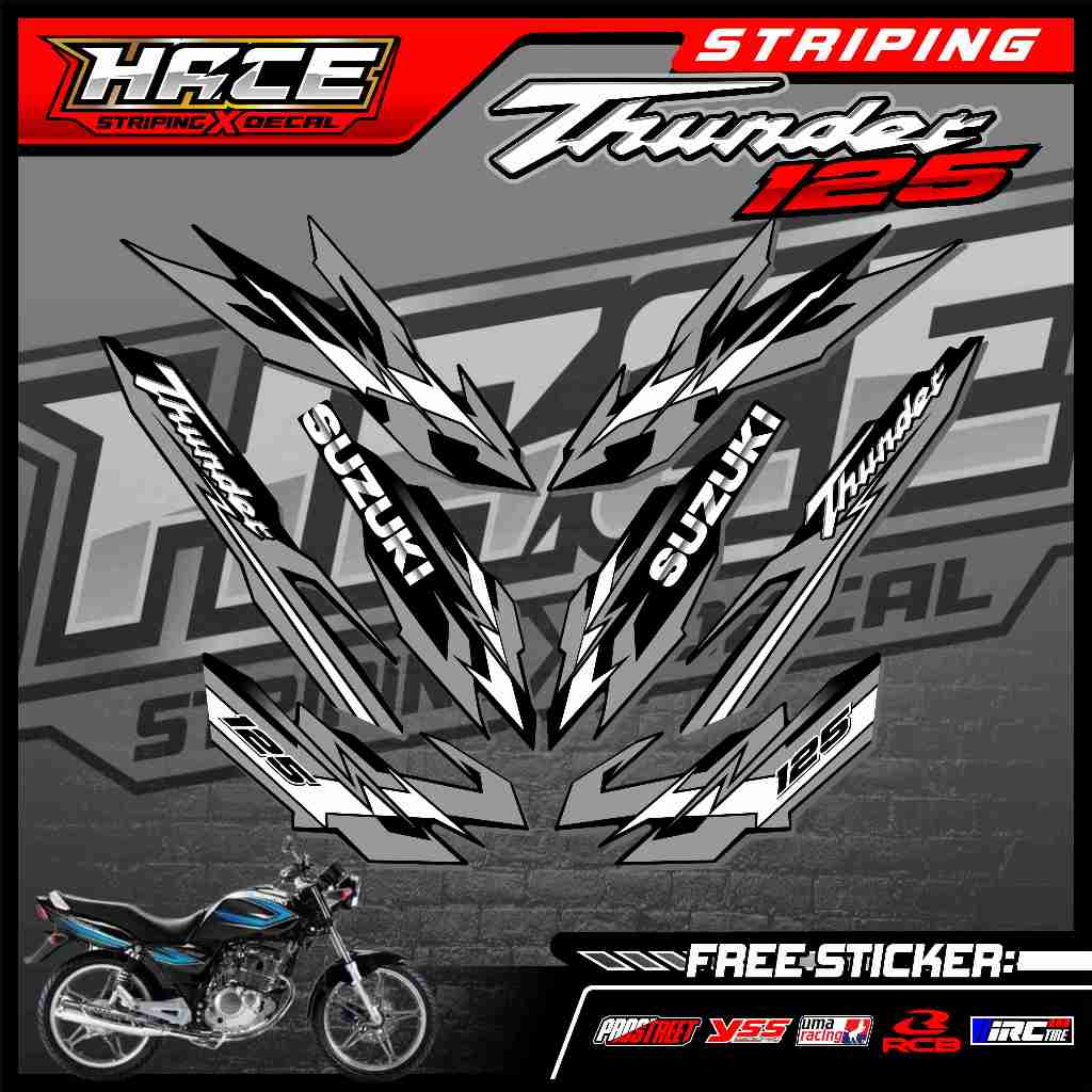 522 STRIPING STICKER SUZUKI THUNDER 125 - STRIPING STICKER SUZUKI THUNDER 125 SIMPLE GRAFIK
