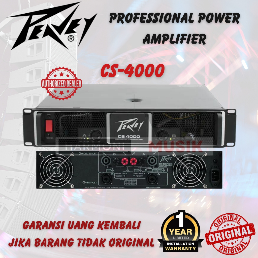 Power Peavey Cs4000 2-Channel Power Amplifier Peavey CS-4000 Original