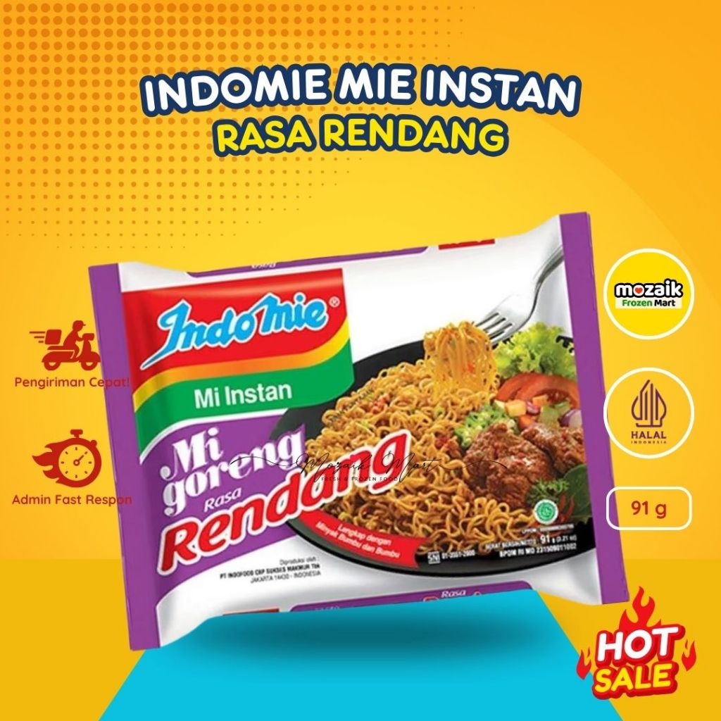 

Indomie Mie Goreng Rendang Frozen Mart Frozen Food Palembang 91 gr