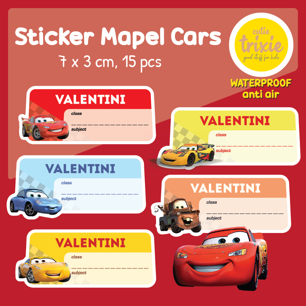 

Sticker Label Buku Mata Pelajaran Mapel Cars
