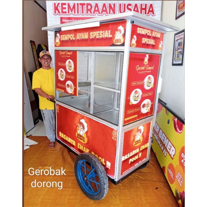 Gerobak Alumunium Gerobak Untuk Jualan Makanan Minuman