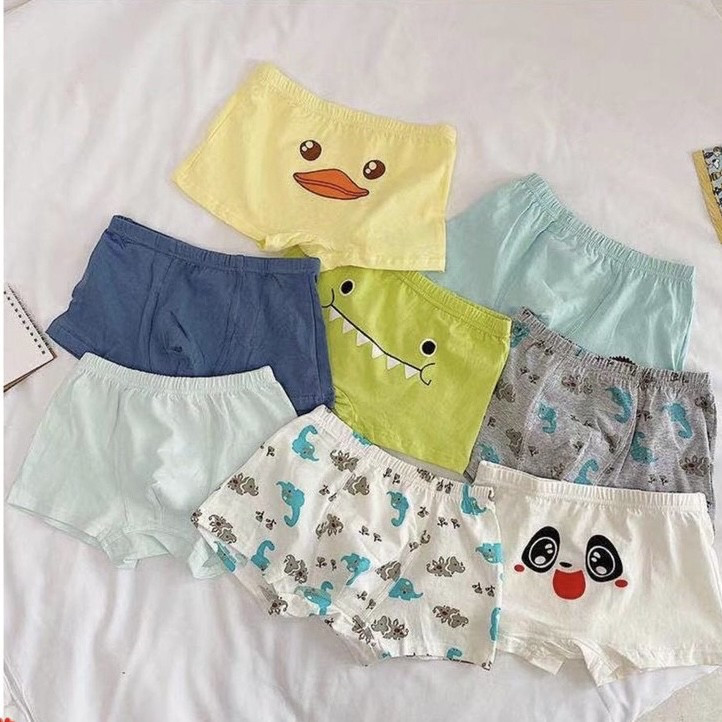 Boxer Celana Pendek Dalaman Anak Laki Laki Katun Nyaman Usia 3-7 Tahun