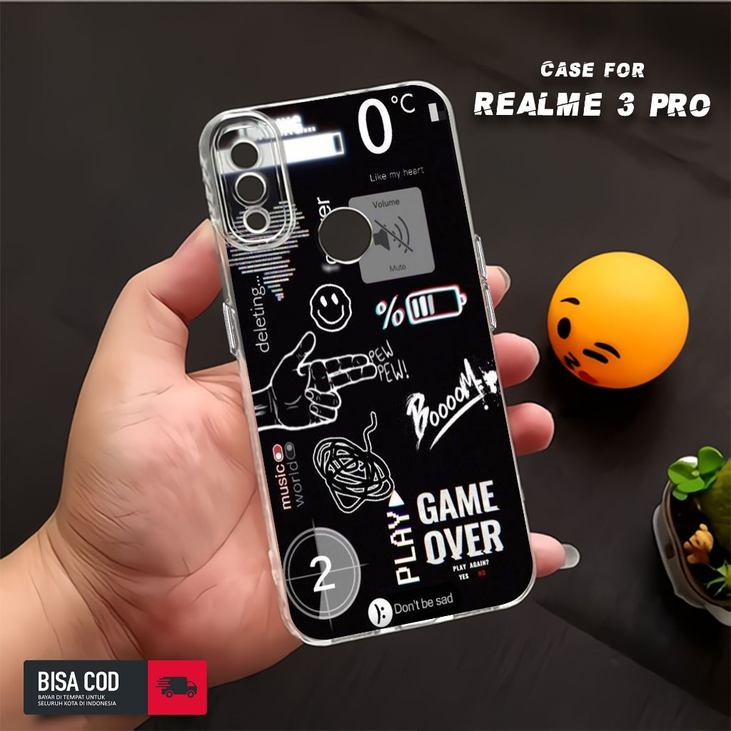 Case REALME 3 PRO - Casing REALME 3 PRO Motif NASA TICKET - Softcase Premium Fourside - Bening Trans