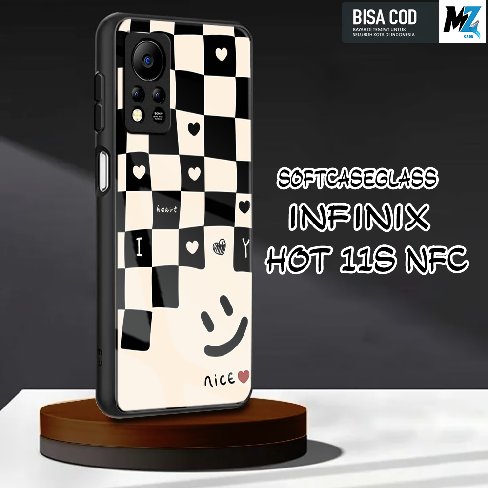 Softcase Glass Kaca [K11] Infinix Hot 11s NFC Terbaru Case Handphone Kesing Pelindung Handphone