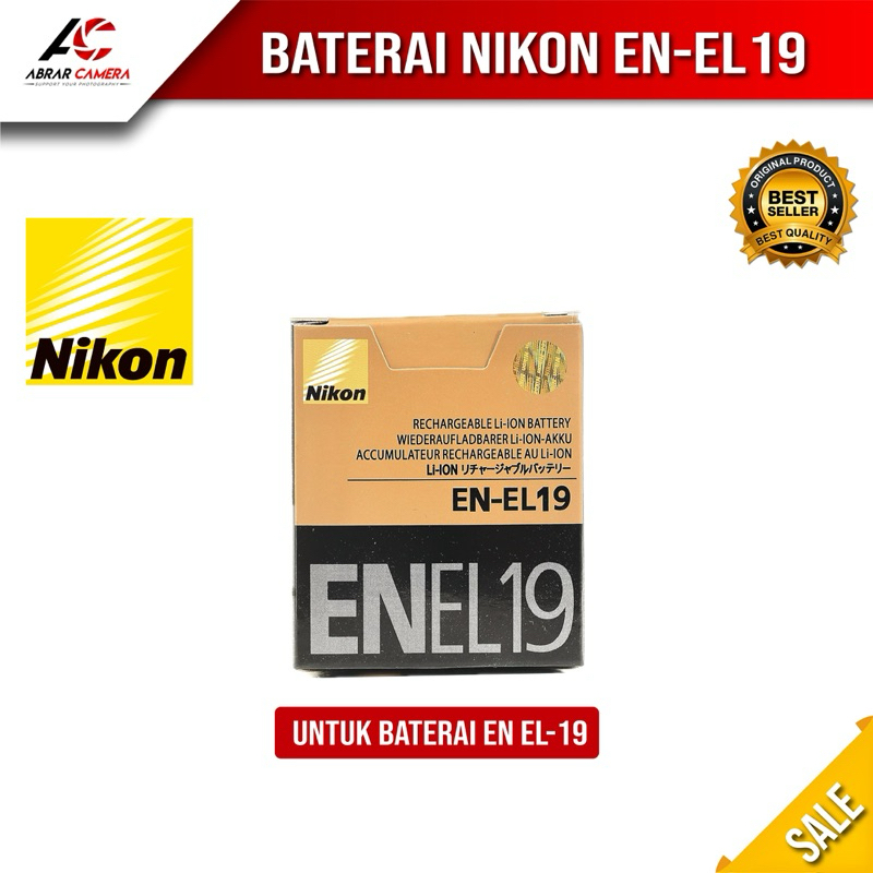 Baterai Nikon EN EL19 Untuk Charger MH-66 Kamera COOLPIX S3100 S3200 S3300 S3500 S2500 S2700 S4100 S