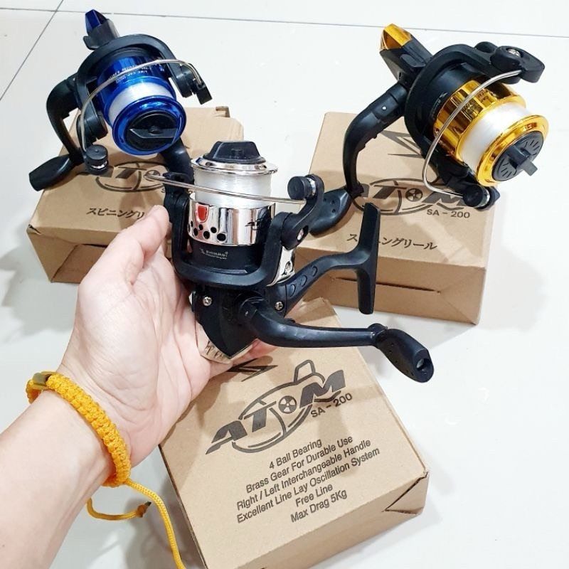 Reel Pancing Pemula Tipe SPINNING 200 Fishing Reel Free Senar Pancing Pada Spool Bahan Plastik
