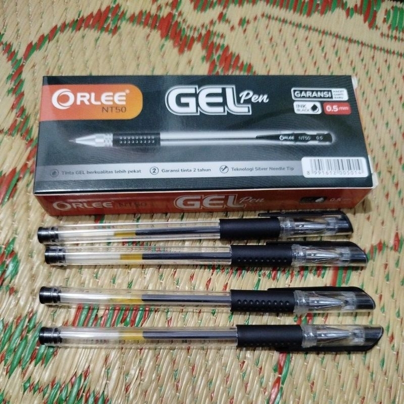 

orlee NT50 gel pen 0.5mm/bolpoin hitam 12 pcs