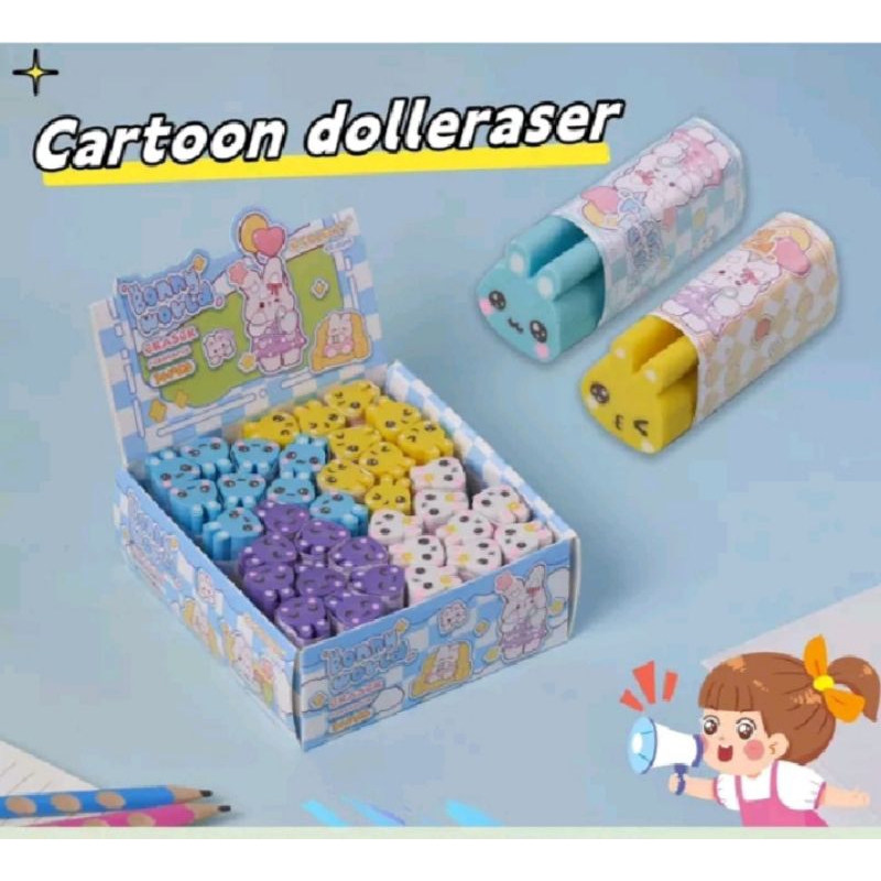 

(1pcs) Penghapus Eraser Bentuk Karakter Unik dan Lucu Bunny