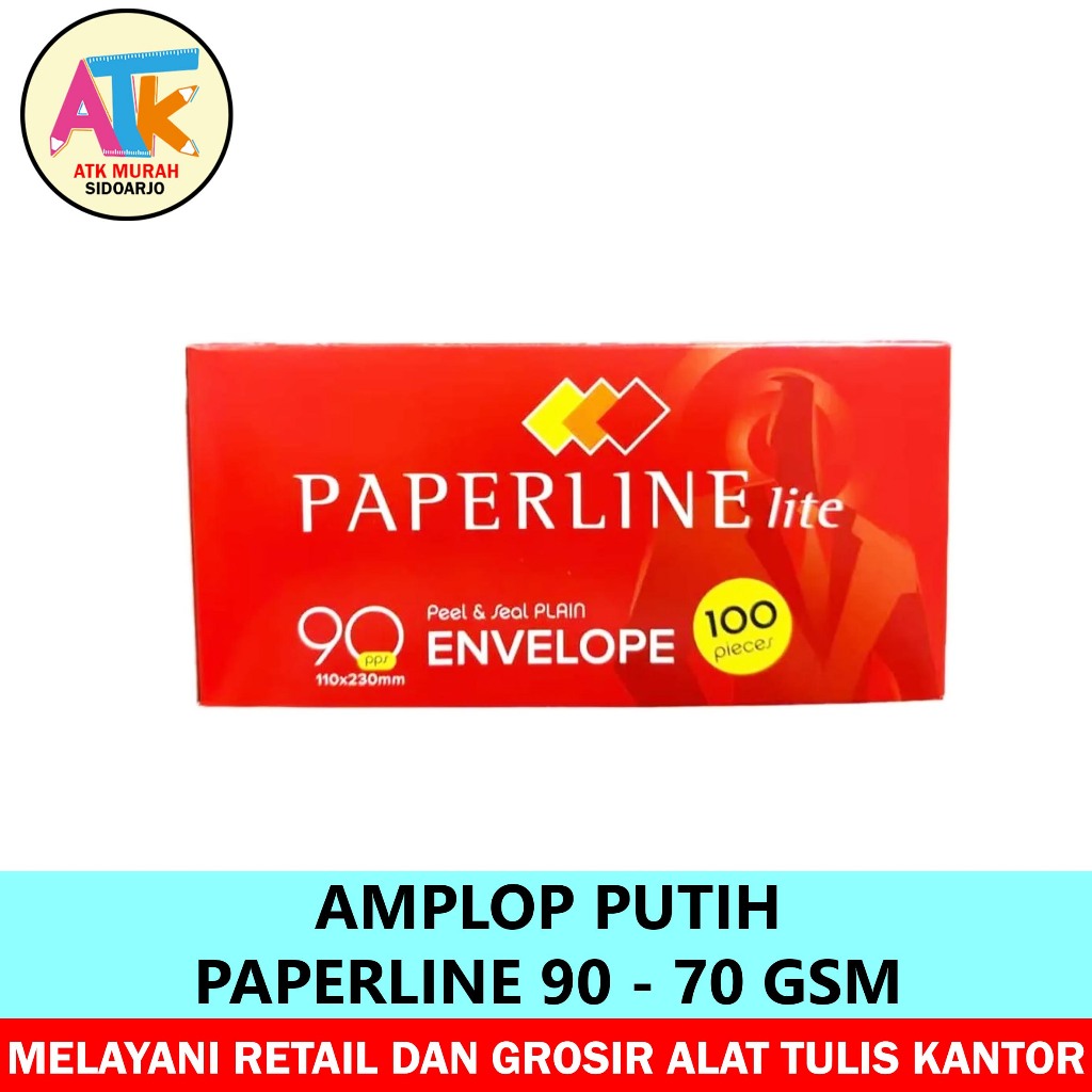 

AMPLOP PUTIH PAPERLINE 90 - 70 GSM