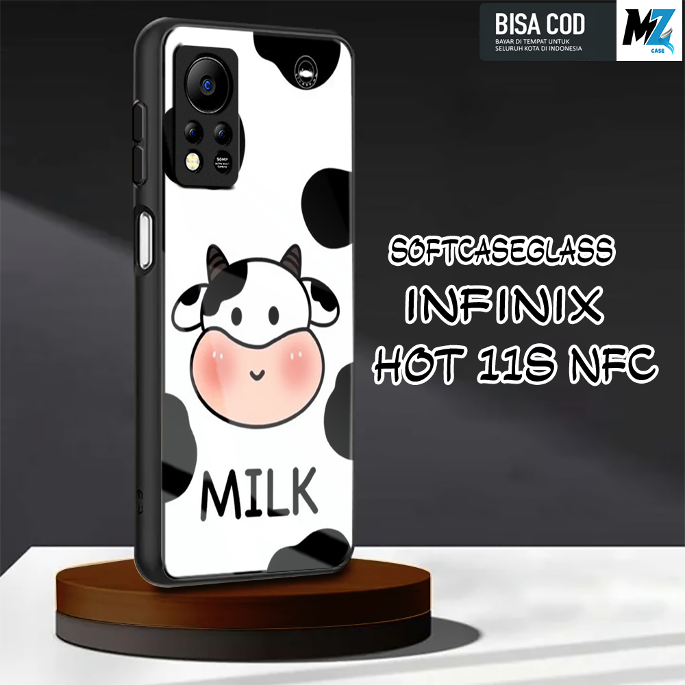 Softcase Glass Kaca [K18] Infinix Hot 11s NFC Terbaru Case Handphone Kesing Pelindung Handphone