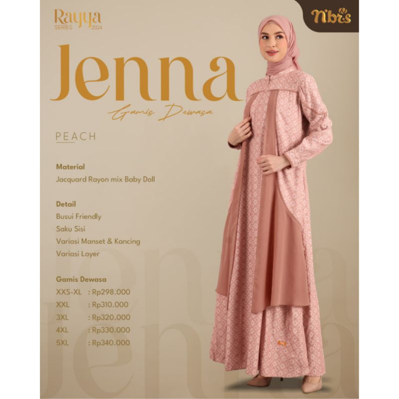 Gamis Jeena Dewasa (peach)