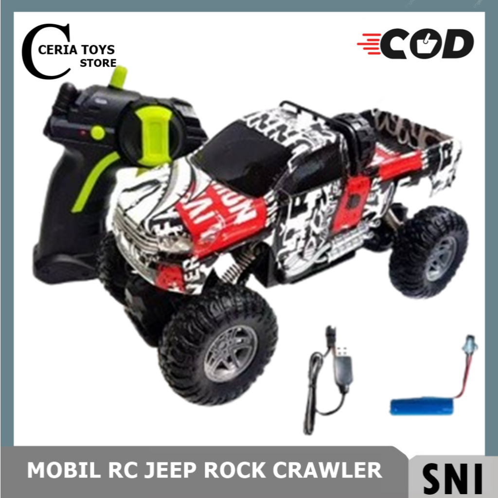 RC Remote Control Mobil Rock Crawler Pick-Up Off Road Mainan Anak Mobilan Remot Kontrol
