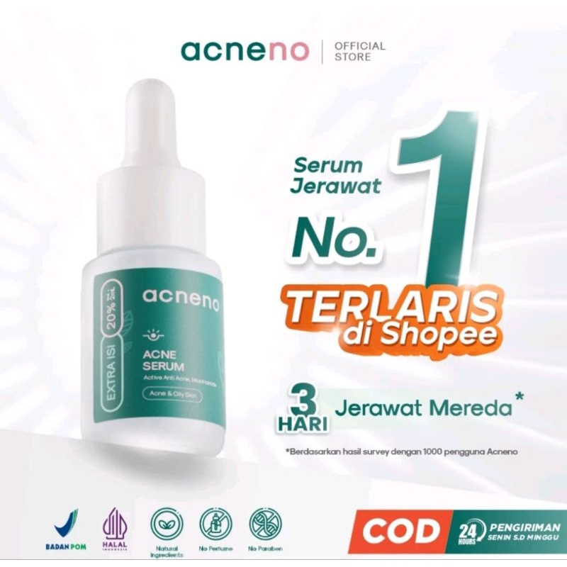 [CLEARANCE SALE] Serum Jerawat - Acneno | Serum Perawatan Jerawat Meradang & Komedo