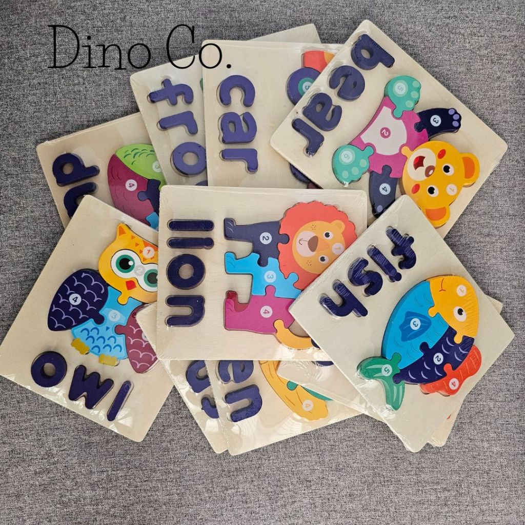 WOODEN Huruf PUZZLE JIGSAW KARAKTER 3D ALPHABET SPELLING PUZZLE KAYU 3D