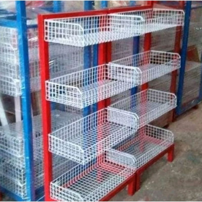 rak ciki Snack rak warung 4 susun termurah