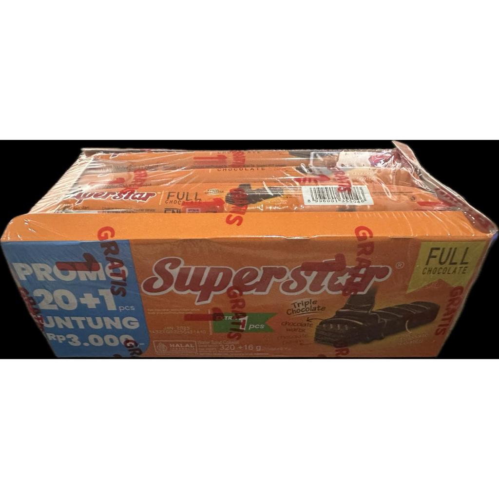 

SUPERSTAR ROMA WAFER TRIPLE CHOCOLATE EX 16gr ISI 20 PCS WAFER PACK BISKUIT KUE SNACK MAKANAN RINGAN CEMILAN ANAK PAX DUS BOX COKLAT GROSIR TERMURAH BANDUNG PRODUK MAYORA KILOAN SNAPS SNAP