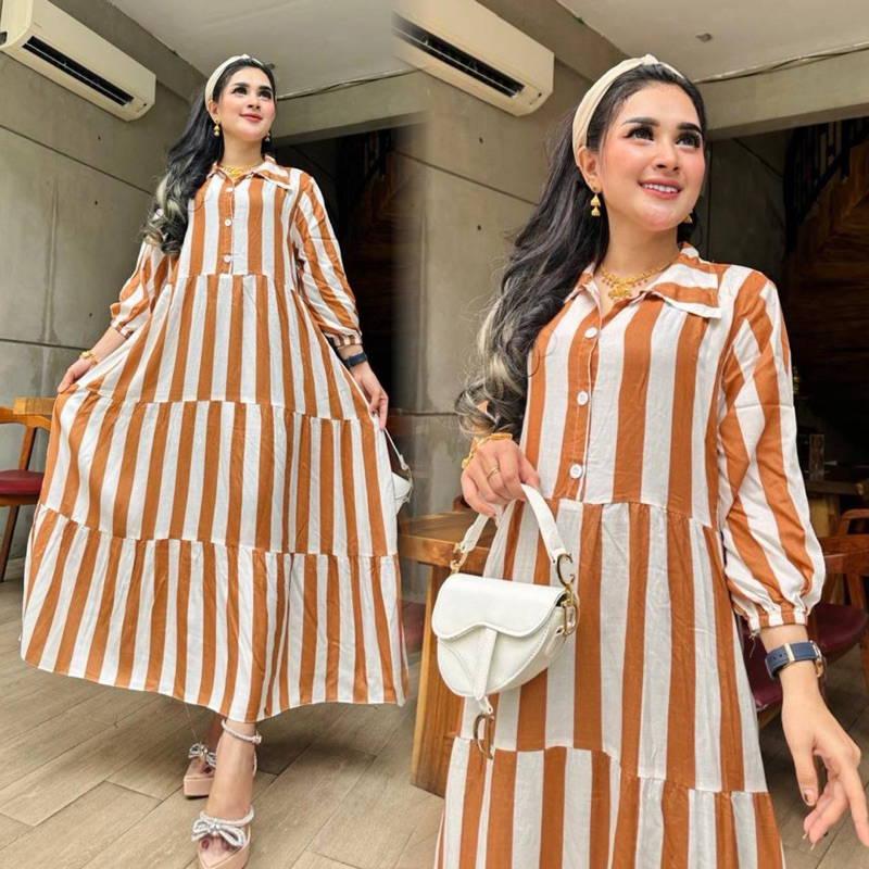 daster rayon dress rayon daster busui tunik kerja tunik salur motif salur