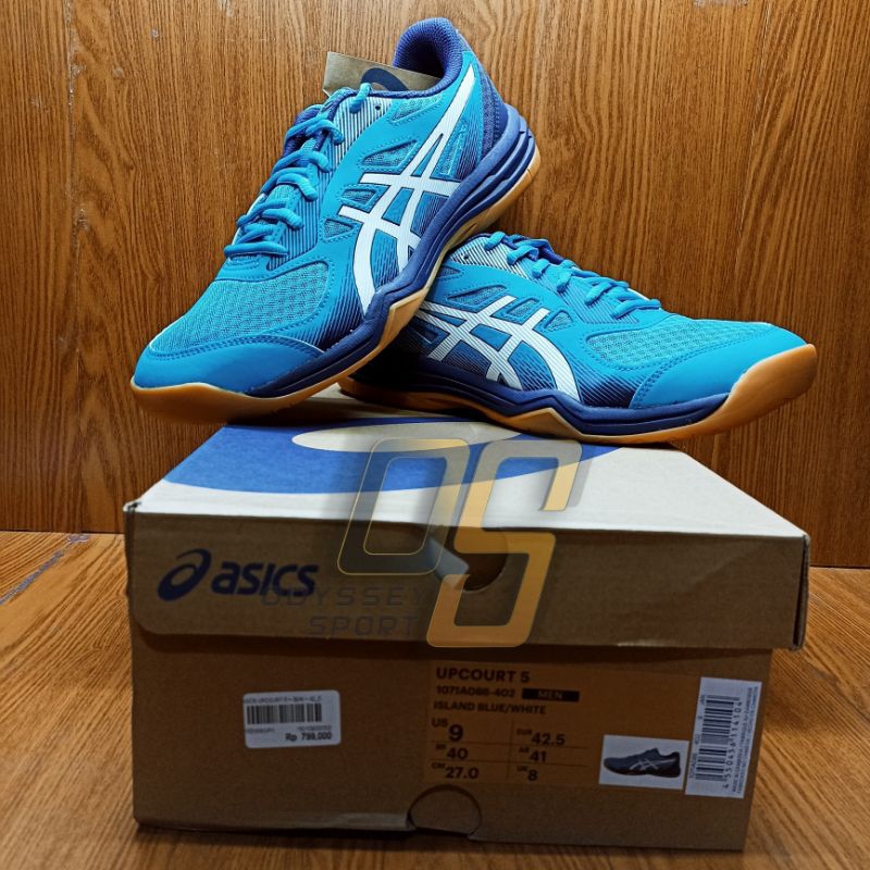 Sepatu Voli Asics Up Court 5 (Island Blue/White) 100% ORIGINAL