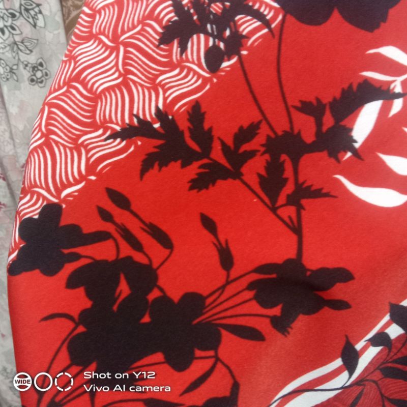 kain Zara Crepe/kain Zara/kain Zara crepe motif