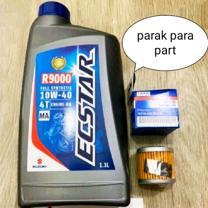 OLI ECSTAR R 7000 10W40 1.3L+FILTER OLI SUZUKI SATRIA FUFI INJEKSI HSX R S BANDIT 150