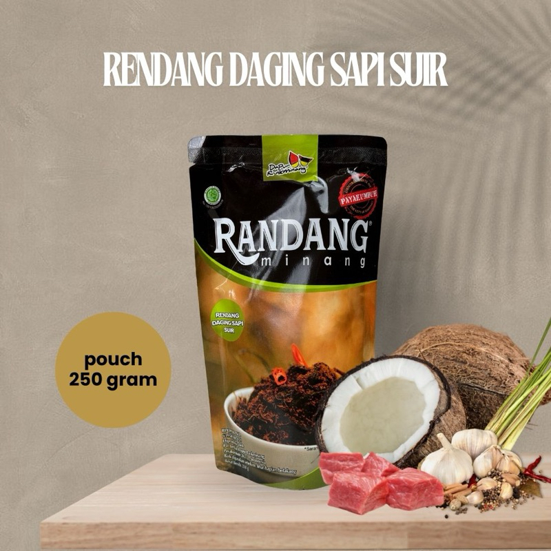 

Rendang Daging Sapi Suir 250g - Randang Minang