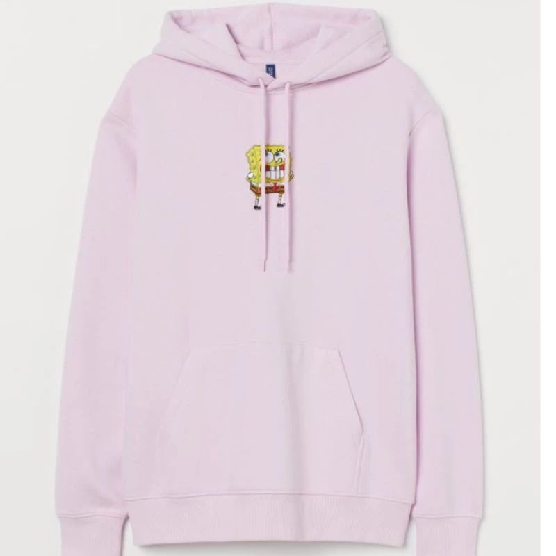 Hoodie hnm Spongebob Pink Bordir