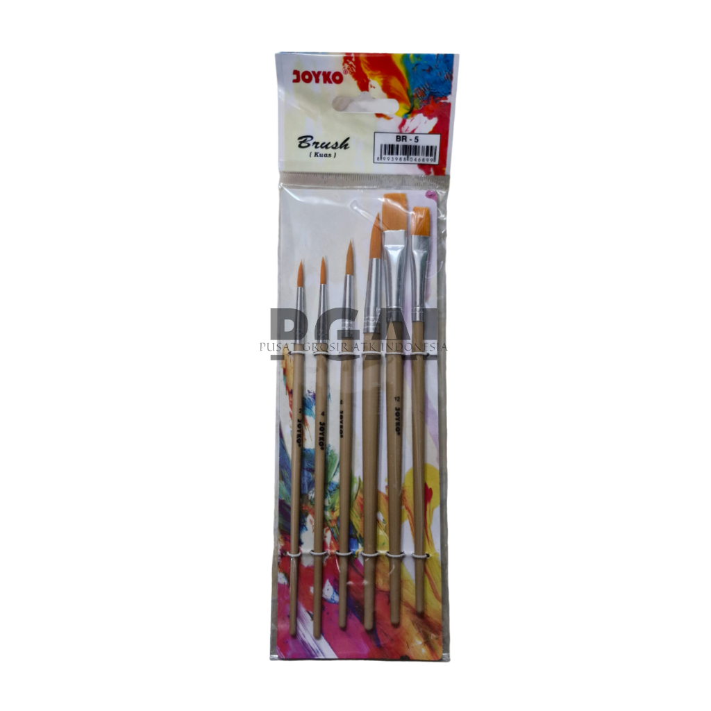 

KUAS JOYKO BR-5 BRUSH ALAT UNTUK MELUKIS 1 PACK ISI 6 PCS