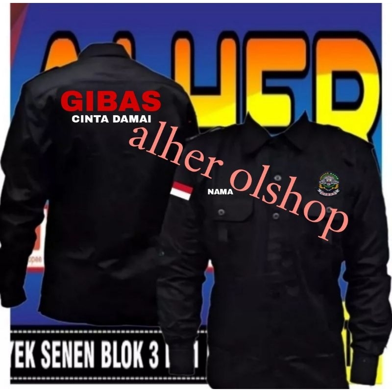 kemeja Gibas cinta damai baju Gibas cinta damai seragam Gibas cinta damai kemeja ormas Gibas cinta d