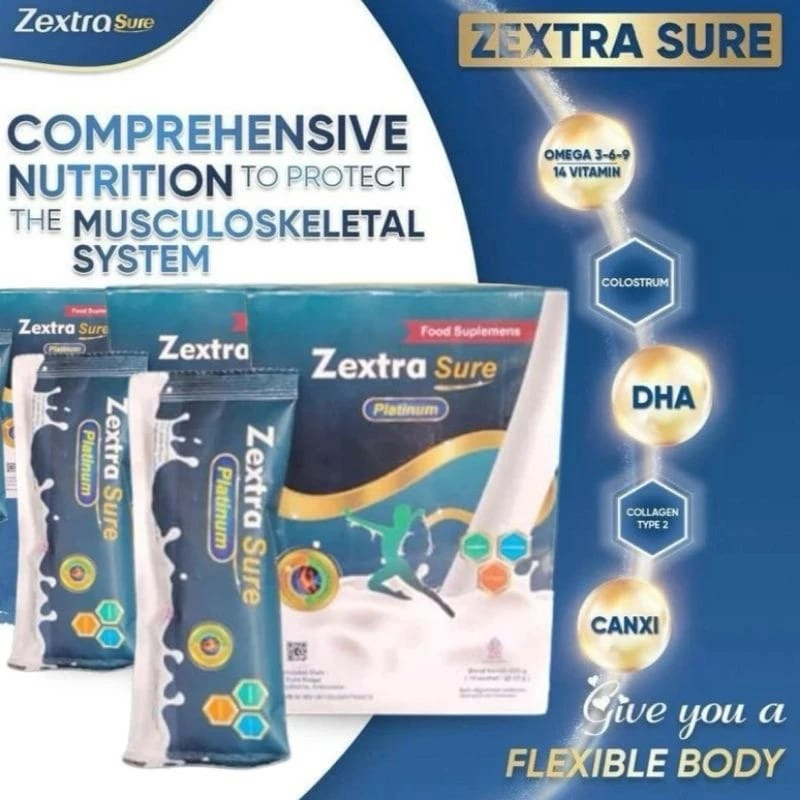 

Zextra Sure Platinum No 1 Di Indonesia - Original susu untuk mengatasi tulang dan sendi jadi sehat - Zextra Sure Platinum