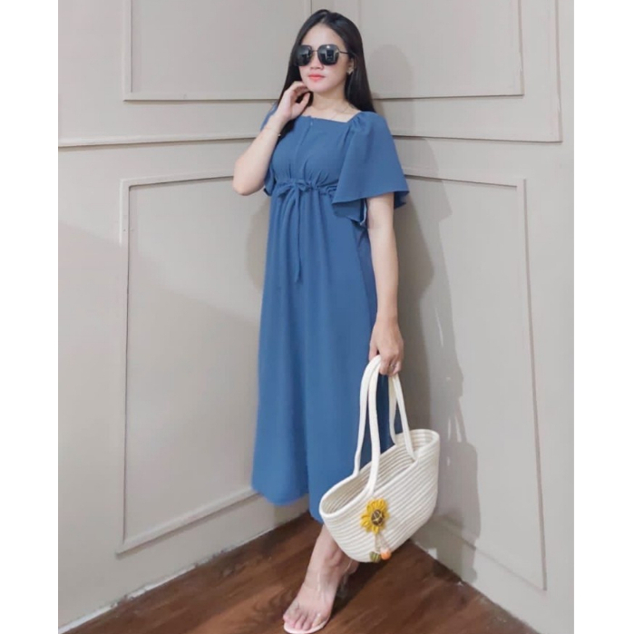 GROSIR dress daster cringkle bumil busui terbaru kekinian rayon viral fuji smoke serut mocca sage ma