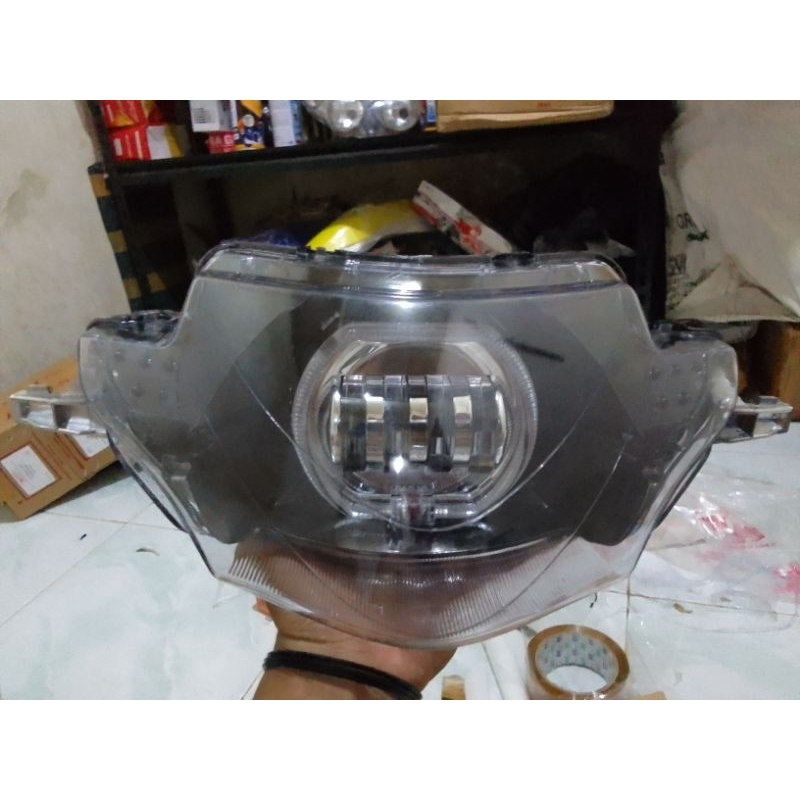 Biled Lensa 4 Mata Supra X 125 Lama Reflektor Plus Mika Kaca Lampu Depan Supra X 125 Lama Plus Biled