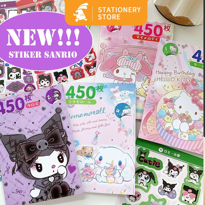 

Stiker Lucu Sanrio 450 pcs/Stiker Motif Kartun Korea Lucu Anti Air/Dekorasi Handbook Scrapbook DIY/Stiker kartun tahan air-Rabbit Stationery