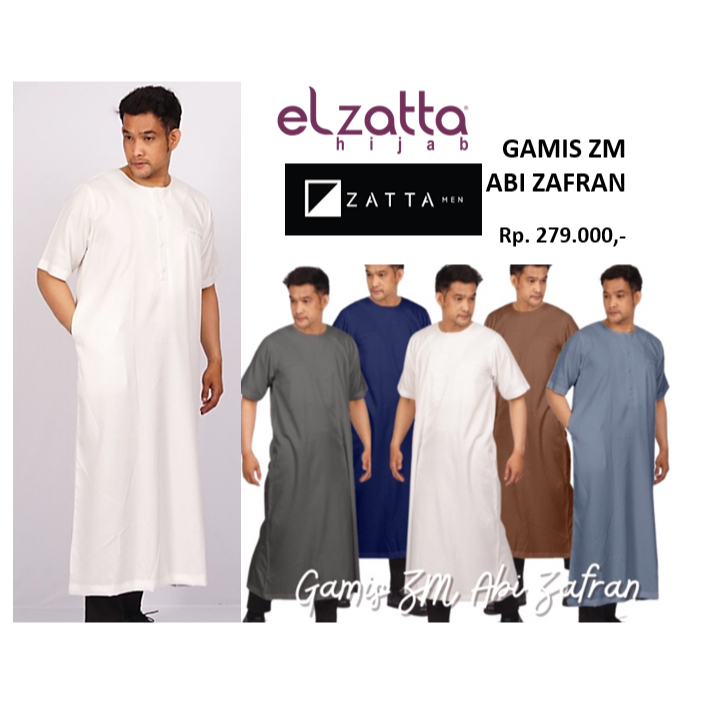 ELZATTA Gamis Koko ZM ABI ZAFRAN - Jubah Gamis Pria - ELZATTA Gamis Pria Kaftan Pria